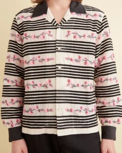 Shirts<BODE Cherry Blossom Stripe Long Sleeve Shirt Multi