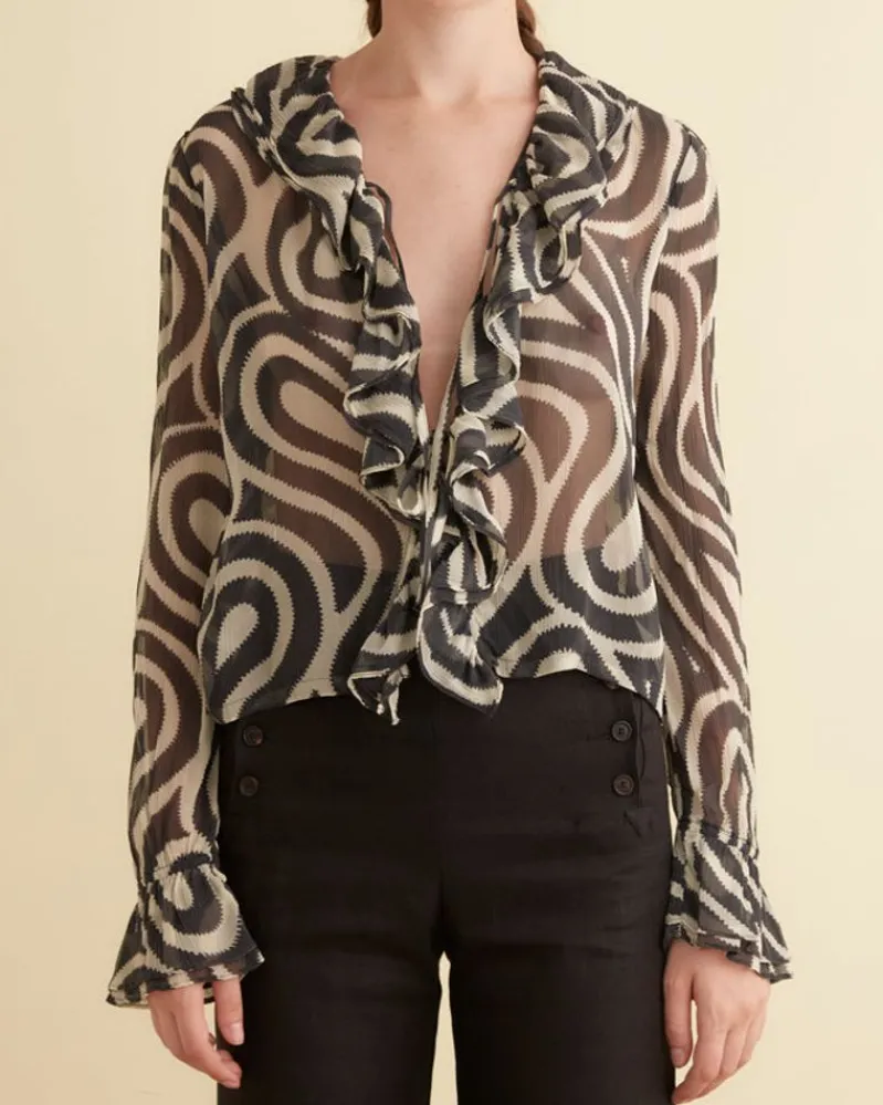Tops<BODE Comber Print Blouse Multi