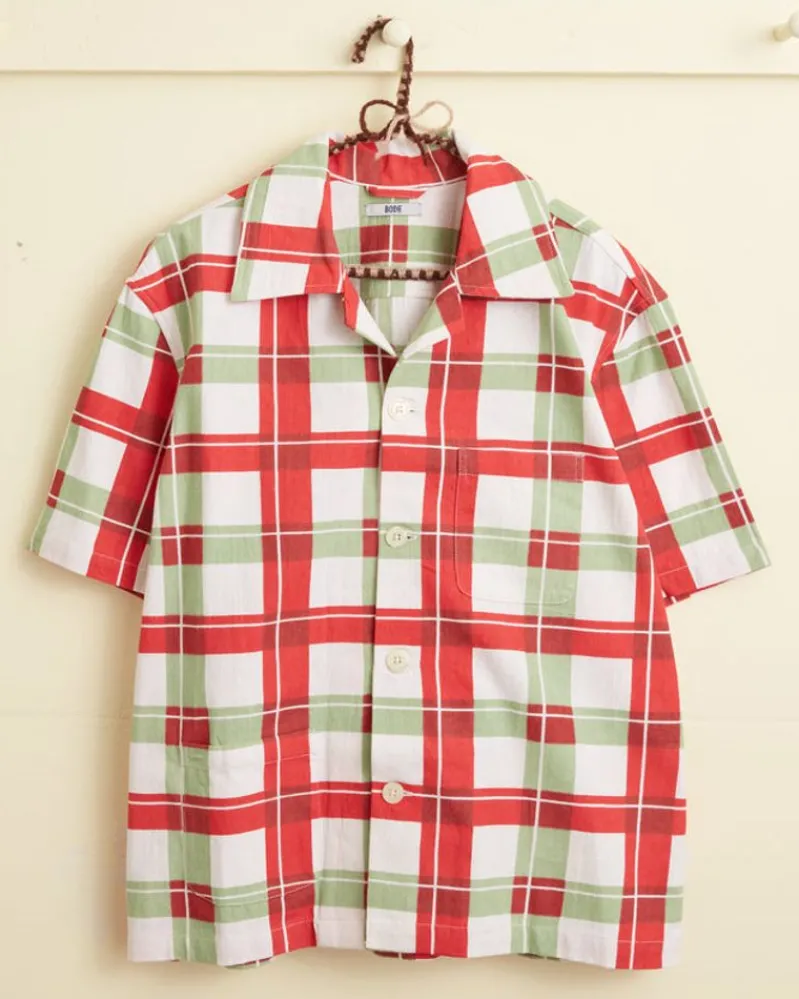Shirts<BODE Complementary Plaid Short Sleeve Shirt