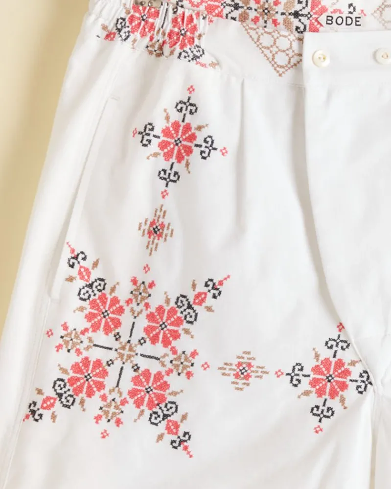 Shorts<BODE Coral Peony Boxer Shorts - S White