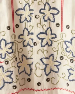 Shirts<BODE Cornflower Cross Stitch Short Sleeve Shirt