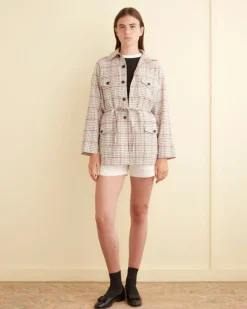 Outerwear<BODE Cream Grid Jacket - Xs Multi