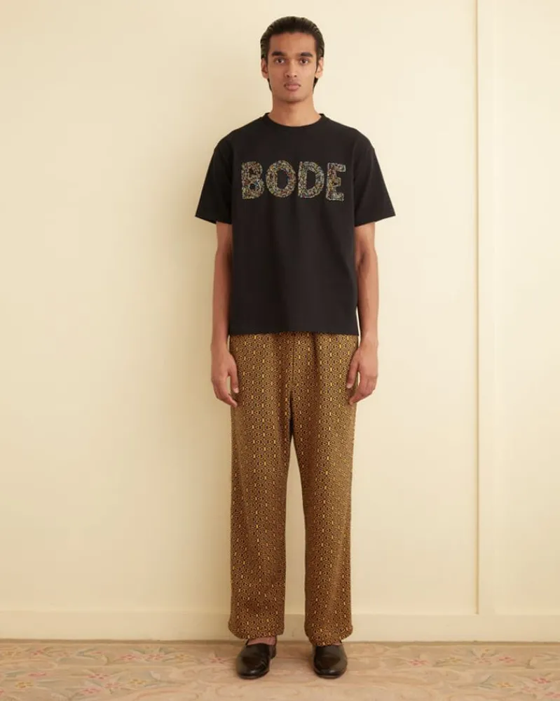 Trousers & Pants<BODE Crescent Jacquard Joggers Gold