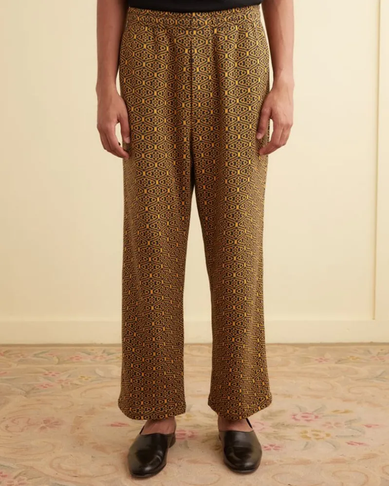 Trousers & Pants<BODE Crescent Jacquard Joggers Gold