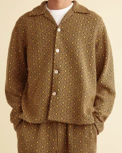 Shirts<BODE Crescent Jacquard Louie Shirt Gold