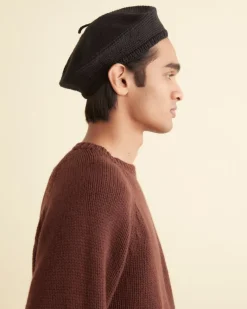 Accessories<BODE Crochet Beret - Black