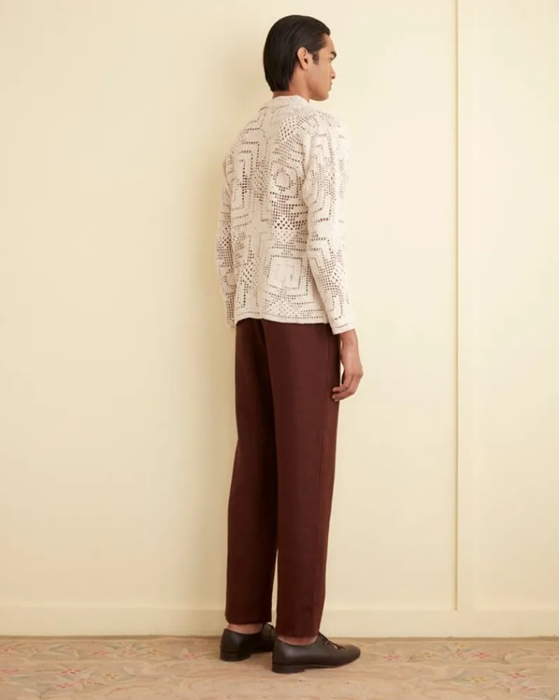 Knitwear<BODE Crochet Shirt Cream