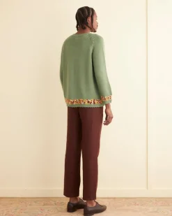 Knitwear<BODE Daisy Garland Sweater Green