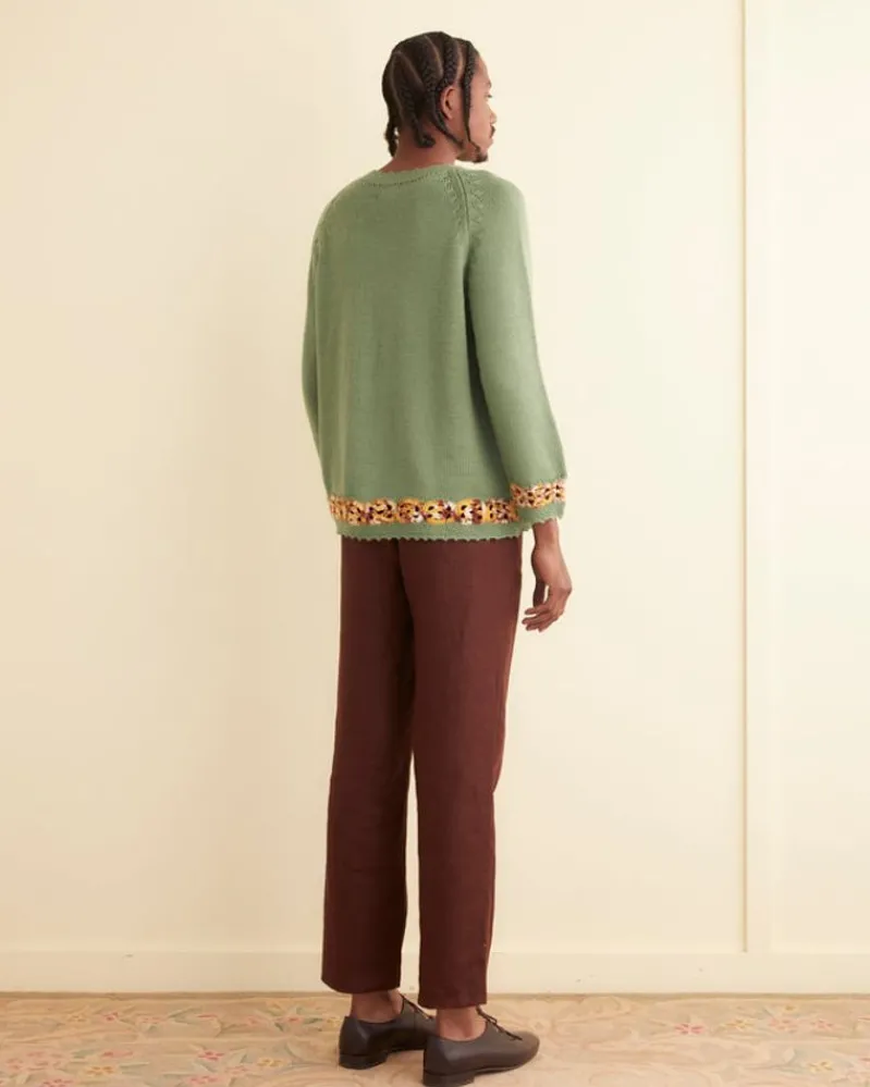 Knitwear<BODE Daisy Garland Sweater Green