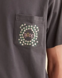 Cut & Sew<BODE Daisy Never Tell Pocket Tee Charcoal
