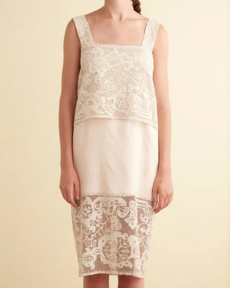 Dresses<BODE Daylily Lace Dress - S Cream