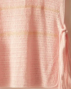 Knitwear<BODE Delicate Stripe Crochet Dickie Pink
