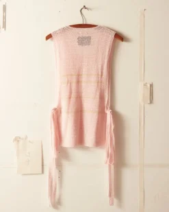 Knitwear<BODE Delicate Stripe Crochet Dickie Pink