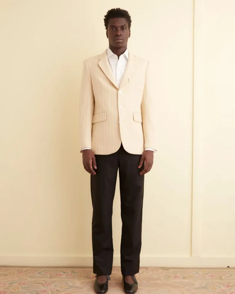 Outerwear<BODE Dennis Stripe Suit Jacket White