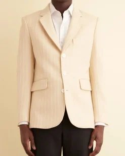 Outerwear<BODE Dennis Stripe Suit Jacket White