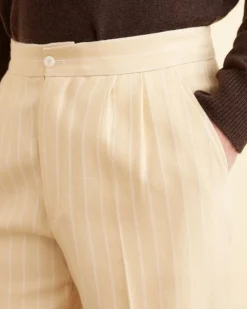 Trousers & Pants<BODE Dennis Stripe Trousers White