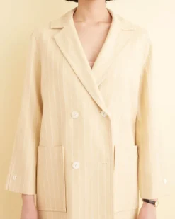 Outerwear<BODE Dennis Stripe Worcester Coat White