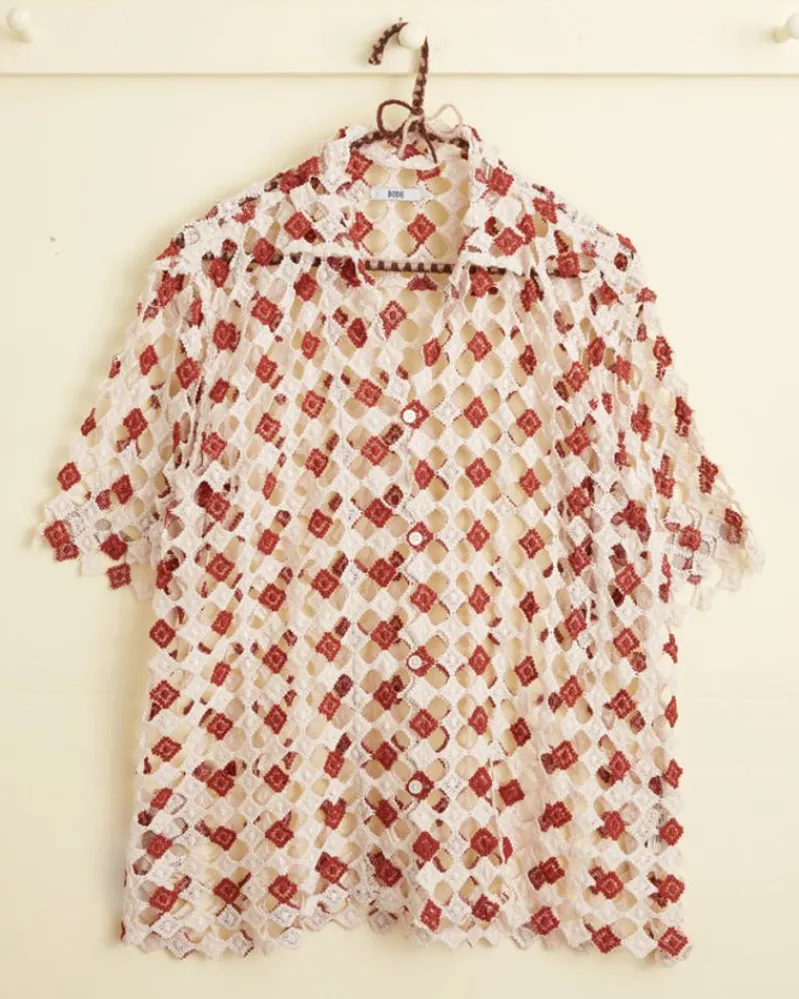 Shirts<BODE Diamond Lace Short Sleeve Shirt