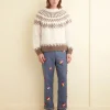 Trousers & Pants<BODE Dianthus Applique Trousers Cornflower