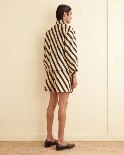 Outerwear<BODE Domino Stripe Jacket Ecru/Black