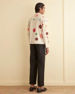 Shirts<BODE Dotted Applique Long Sleeve Shirt Cream/Multi