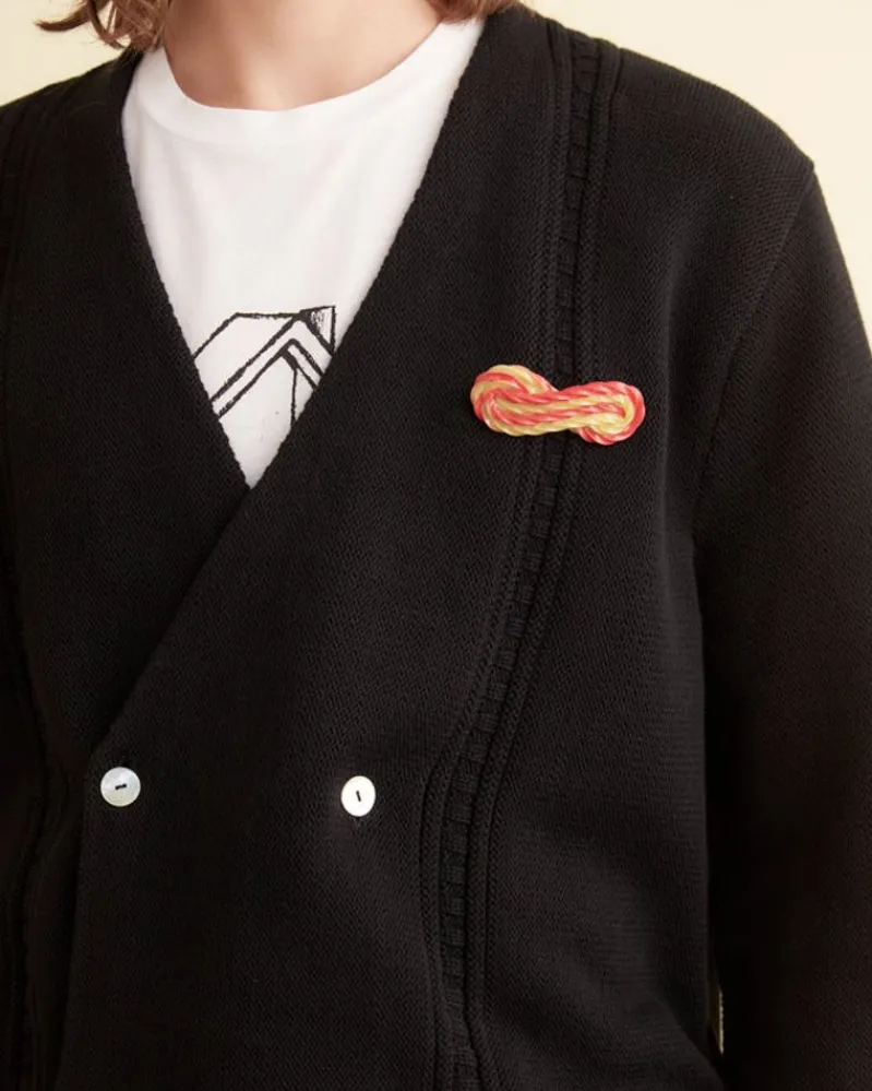 Knitwear<BODE Double-Breasted Cardigan Black