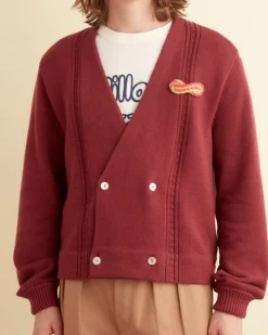 Knitwear<BODE Double-Breasted Cardigan Maroon