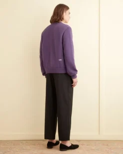 Knitwear<BODE Double-Breasted Cardigan Eggplant