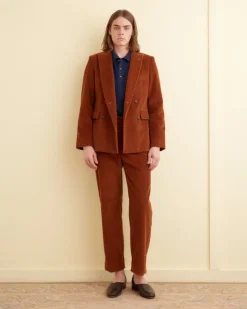Outerwear<BODE Double-Breasted Corduroy Jacket Tobacco