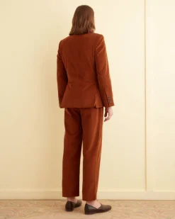 Suiting<BODE Double-Breasted Corduroy Jacket Tobacco