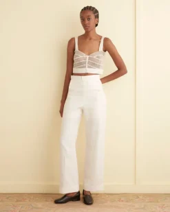 Tops<BODE Duet Lace Tank White