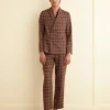 Outerwear<BODE Dunham Plaid Double-Breasted Suit Jacket Brown/Multi
