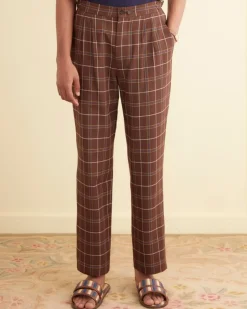 Trousers & Pants<BODE Dunham Plaid Trousers Brown/Multi