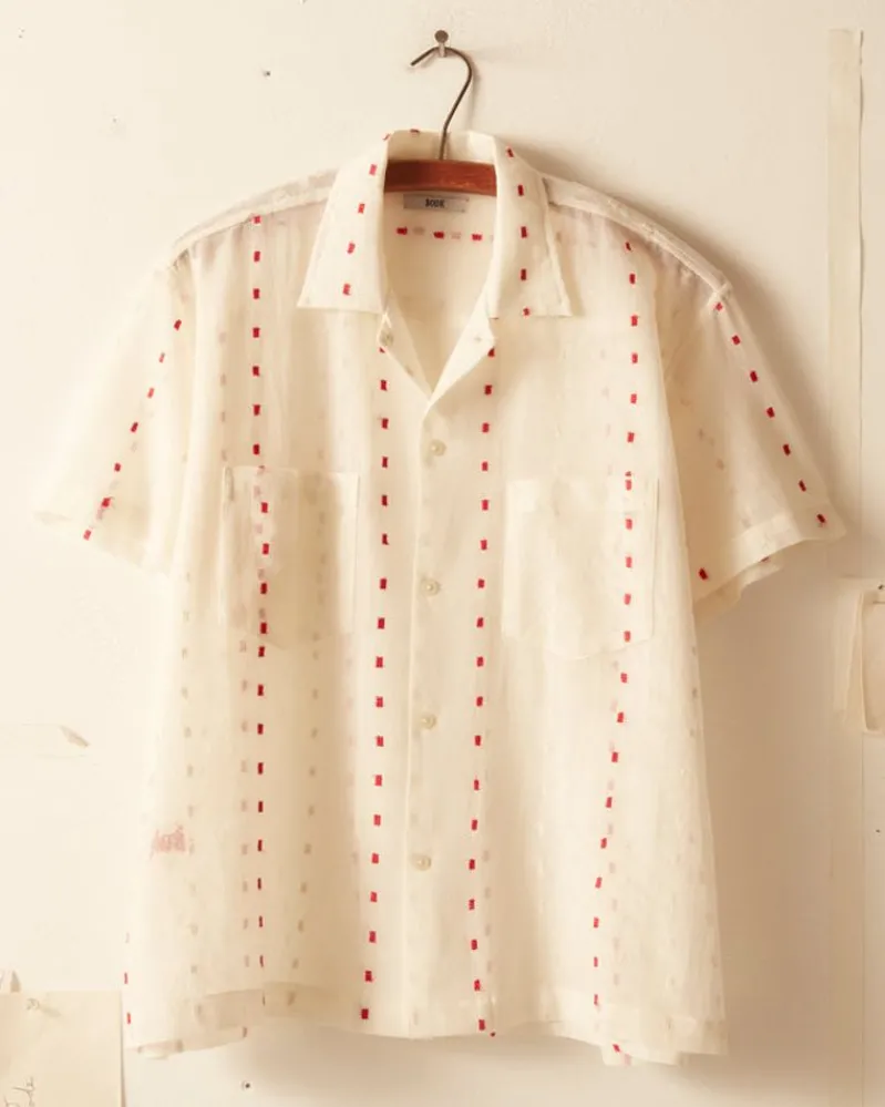 Shirts<BODE Duo Dot Mesh Short Sleeve Shirt