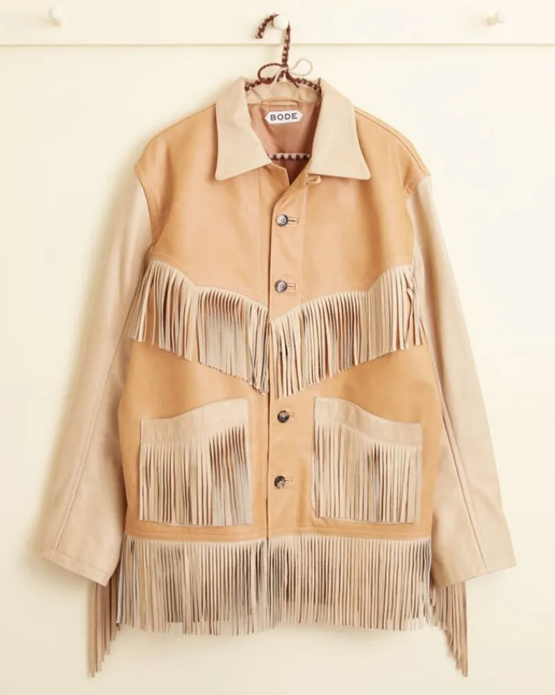 Outerwear<BODE Duo Leather Fringe Jacket Tan