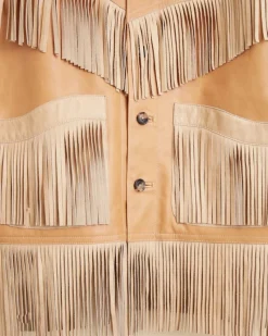 Outerwear<BODE Duo Leather Fringe Jacket Tan
