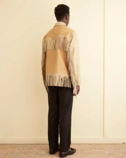 Outerwear<BODE Duo Leather Fringe Jacket Tan