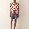 Shirts<BODE Duo Oval Patchwork Short Sleeve Shirt