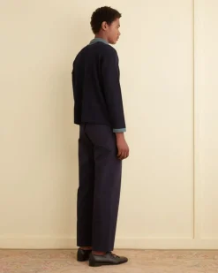 Knitwear<BODE Duotone Crepe Polo Navy