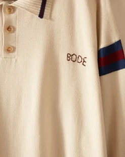 Knitwear<BODE Duotone Stripe Cycling Polo - Ecru