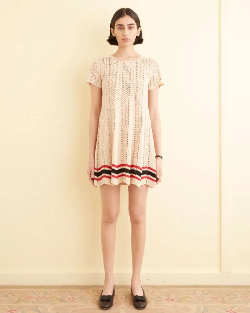 Dresses<BODE Duxbury Crochet Dress Cream