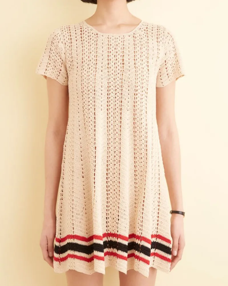 Dresses<BODE Duxbury Crochet Dress Cream