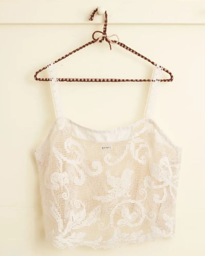 Tops<BODE Ecru Filigree Top Cream