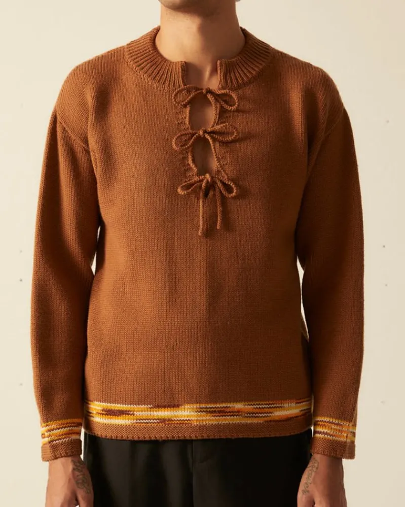 Knitwear<BODE Edge Trim Pullover - Brown