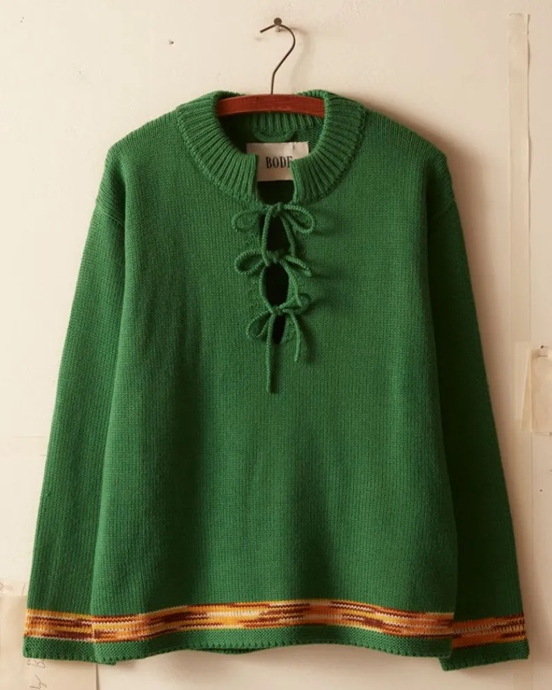 Knitwear<BODE Edge Trim Pullover - Green