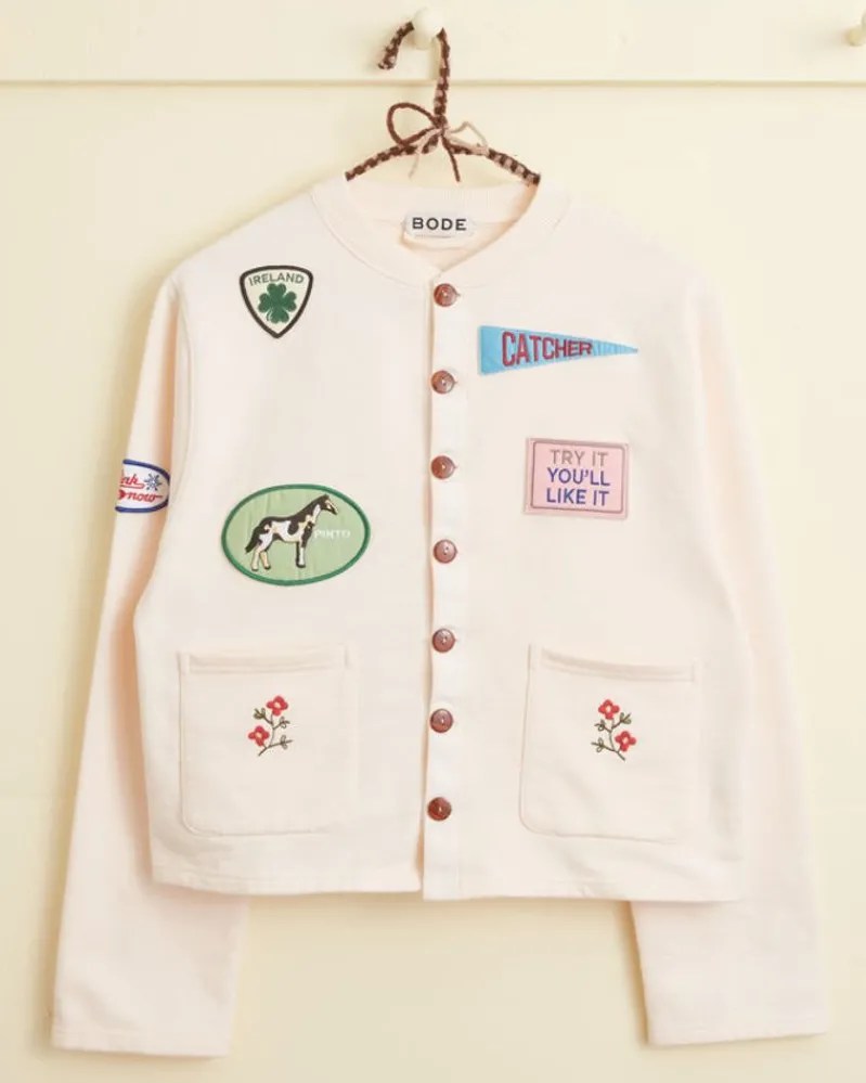 Outerwear<BODE Emblem Patch Cardigan Ecru