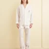 Shirts<BODE Embroidered Blackjack Pajama Shirt White