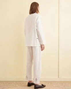 Shirts<BODE Embroidered Blackjack Pajama Shirt White