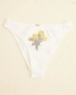 Underpinnings<BODE Embroidered Bouquet Briefs White