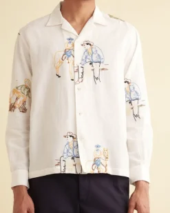 Shirts<BODE Embroidered Buckaroo Long Sleeve Shirt